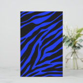 blauw zebra briefpapier (Staand voorkant)