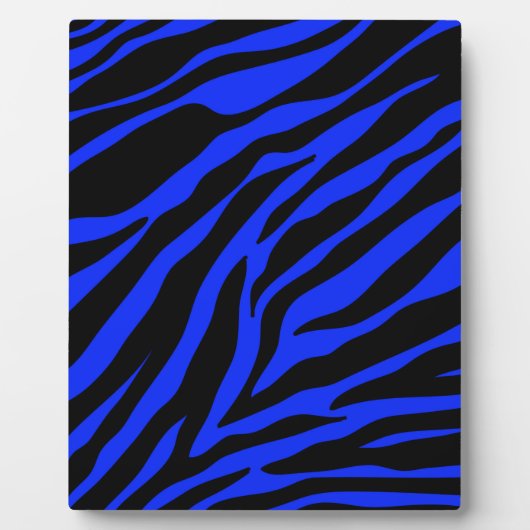 blauw zebra fotoplaat (Voorkant)