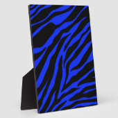 blauw zebra fotoplaat (Zijkant)