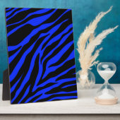 blauw zebra fotoplaat (Zijkant)