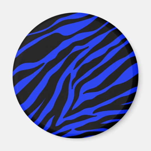 blauw zebra magneet (Voorkant)