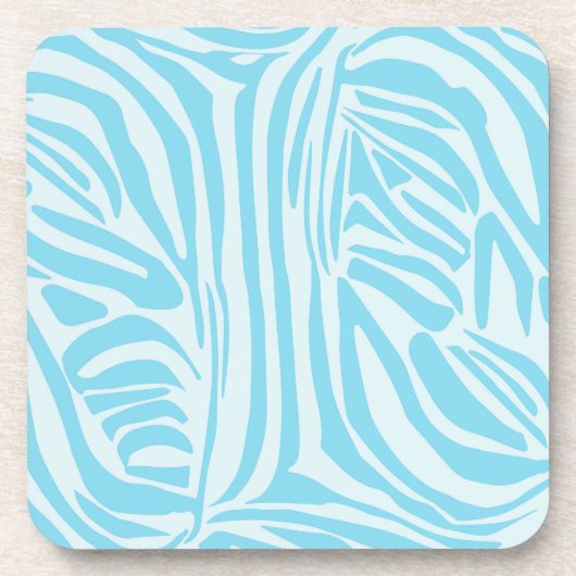 Blauw Zebra Patroon Bier Onderzetter (Voorkant)