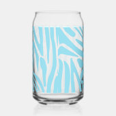 Blauw Zebra Patroon Blikvorm Glas (Rechts)