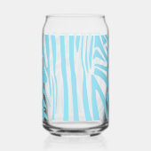 Blauw Zebra Patroon Blikvorm Glas (Links)