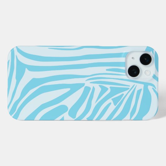 Blauw Zebra Patroon Case-Mate iPhone Case (Achterkant (horizontaal))