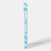 Blauw Zebra Patroon Case-Mate iPhone Case (Achterkant / Links)