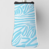 Blauw Zebra Patroon Golfheadcover (Draai 90)