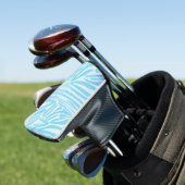 Blauw Zebra Patroon Golfheadcover (Insitu)