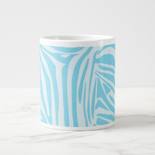 Blauw Zebra Patroon Grote Koffiekop