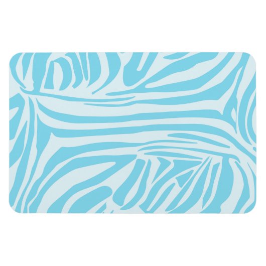 Blauw Zebra Patroon Magneet (Horizontaal)