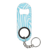 Blauw Zebra Patroon Mini Flessenopener (Achterkant)