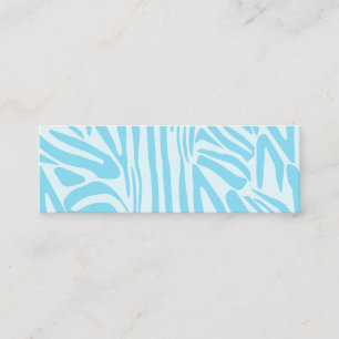 Blauw Zebra Patroon Mini Visitekaartje
