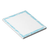 Blauw Zebra Patroon Notitieblok (Schuin)