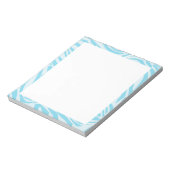 Blauw Zebra Patroon Notitieblok (Linkerzijde)