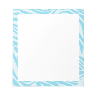 Blauw Zebra Patroon Notitieblok