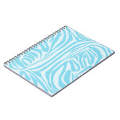 Blauw Zebra Patroon Notitieboek (Linkerzijde)