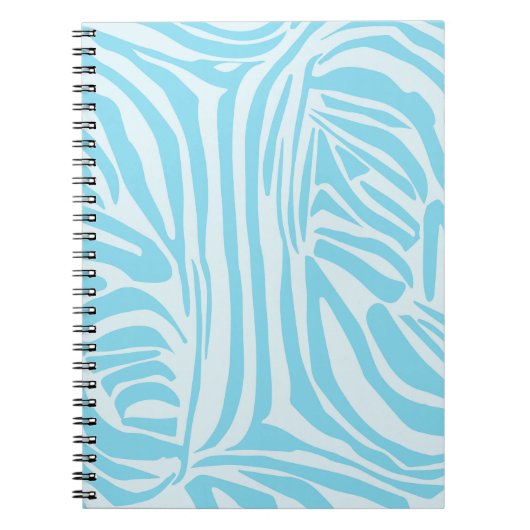 Blauw Zebra Patroon Notitieboek (Voorkant)
