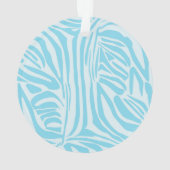 Blauw Zebra Patroon Ornament (achterkant)