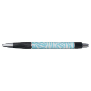 Blauw Zebra Patroon Pen