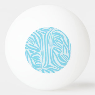 Blauw Zebra Patroon Pingpongbal