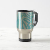 Blauw Zebra Patroon Reisbeker (Voorkant rechts)