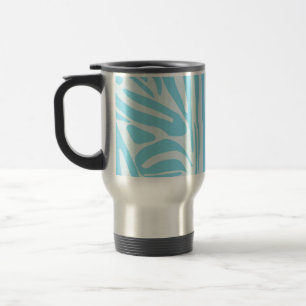 Blauw Zebra Patroon Reisbeker