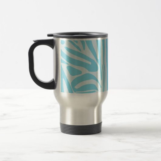 Blauw Zebra Patroon Reisbeker (Links)