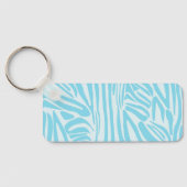 Blauw Zebra Patroon Sleutelhanger (Achterkant)