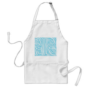 Blauw Zebra Patroon Standaard Schort
