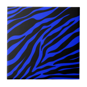 blauw zebra tegeltje