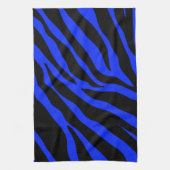blauw zebra theedoek (Verticaal)