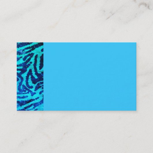 Blauw Zebra Visitekaartje (Voorkant)