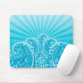 Blauw Zee 1 Mousepad Muismat (Met muis)