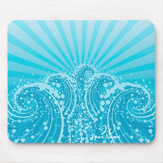 Blauw Zee 1 Mousepad Muismat (Voorkant)