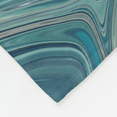 Blauw Zee Abstract schilderen Fleece Deken (Hoek)