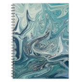 Blauw Zee Abstract schilderen Notitieboek (Voorkant)