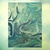 Blauw Zee Abstract schilderen Raamsticker (Vel 3)