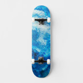 Blauw Zee Abstract waterschaarplaat Persoonlijk Skateboard (Voorkant)