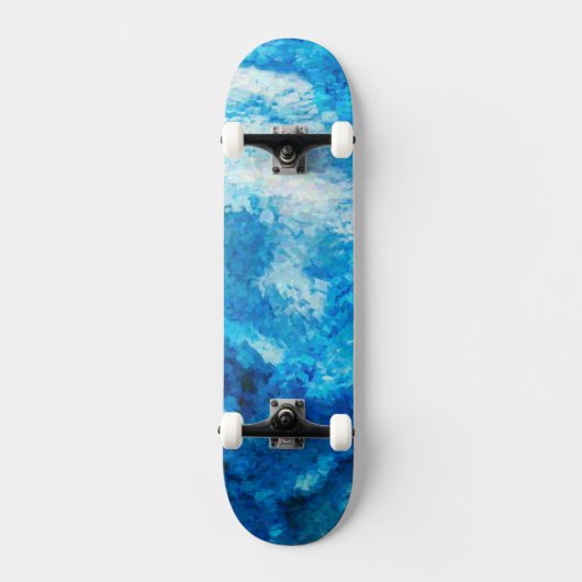 Blauw Zee Abstract waterschaarplaat Persoonlijk Skateboard (Voorkant)