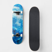 Blauw Zee Abstract waterschaarplaat Persoonlijk Skateboard (Voorkant)