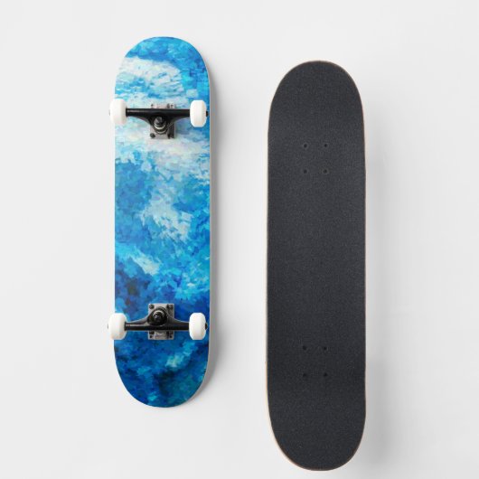 Blauw Zee Abstract waterschaarplaat Persoonlijk Skateboard (Voorkant)