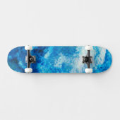 Blauw Zee Abstract waterschaarplaat Persoonlijk Skateboard (Horizontaal)