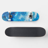 Blauw Zee Abstract waterschaarplaat Persoonlijk Skateboard (Horizontaal)