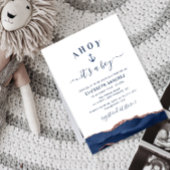 blauw zee baby shower kaart