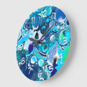 Blauw Zee beluistert Abstracte kunst Grote Klok (Hoek)