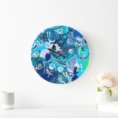 Blauw Zee beluistert Abstracte kunst Grote Klok (Huis)