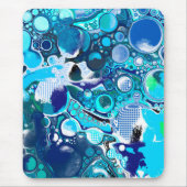 Blauw Zee beluistert Abstracte kunst Muismat (Voorkant)