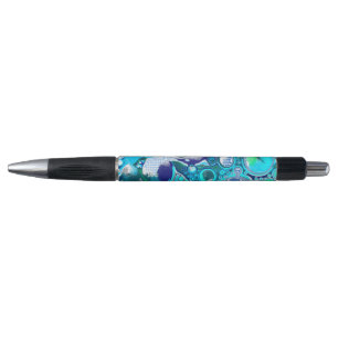 Blauw Zee beluistert Abstracte kunst Pen
