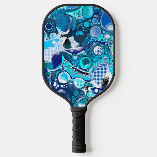 Blauw Zee beluistert Abstracte kunst Pickleball Paddle (Voorkant)