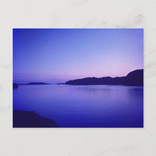 Blauw Zee Briefkaart (Voorkant)